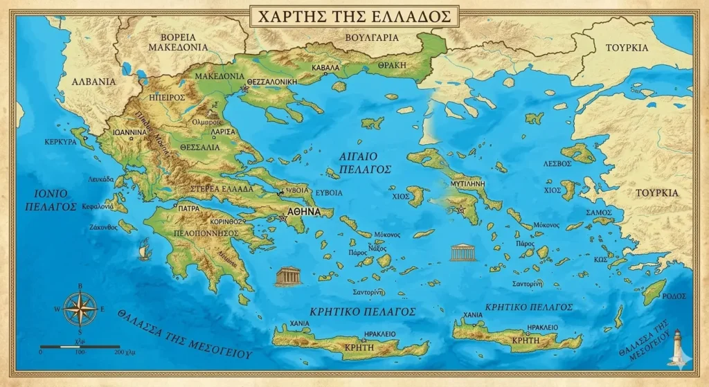 χαρτης τηε ελλαδος