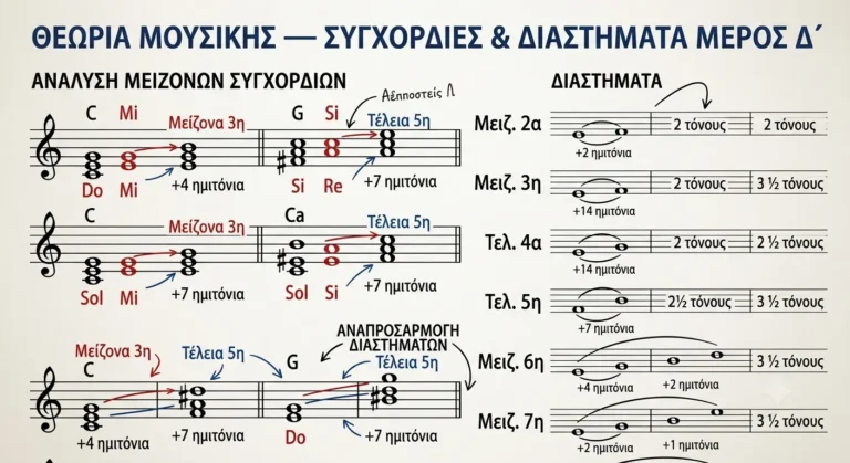 Θεωρία Μουσικής — Συγχορδίες & Διαστήματα Μέρος Δ’
