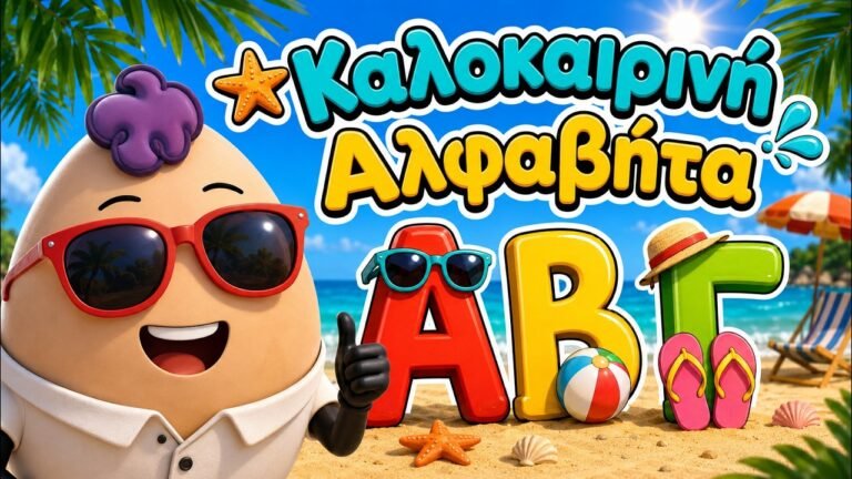 Μαθαίνω την Καλοκαιρινή Αλφαβήτα στα ελληνικά για παιδιά — kanaliegg